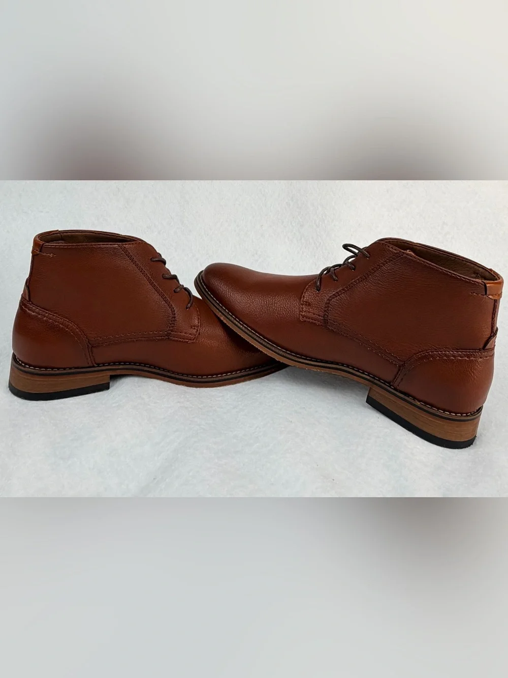 Tommy Hilfiger Bage Men's Medium Brown Chukka Boots Faux Leather Upper Size 8.5M